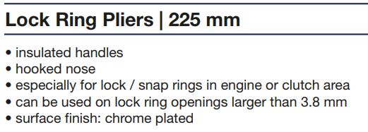 Kìm banh BGS 531, BGS circlip pliers 531