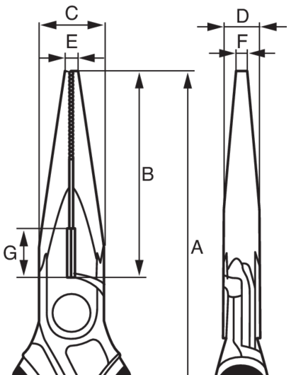 Kìm mũi nhọn cách điện Bahco 2421S-140, Bahco VDE flat nose pliers 2421S-140