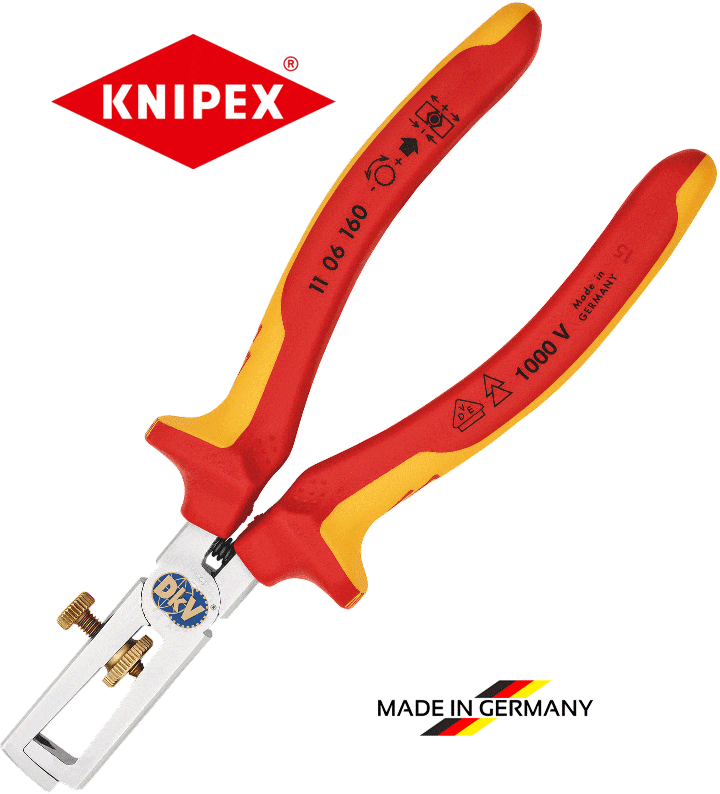 kim tuot day cach dien knipex 11 06 160, knipex vde wire stripping pliers 11 06 160