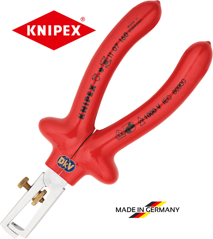 kim tuot day cach dien knipex 11 07 160, knipex vde wire stripping pliers 11 07 160