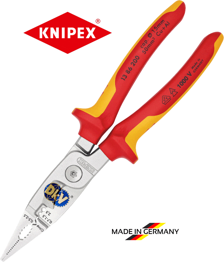 kim tuot day cach dien knipex 13 86 200, knipex vde wire stripping pliers 13 86 200