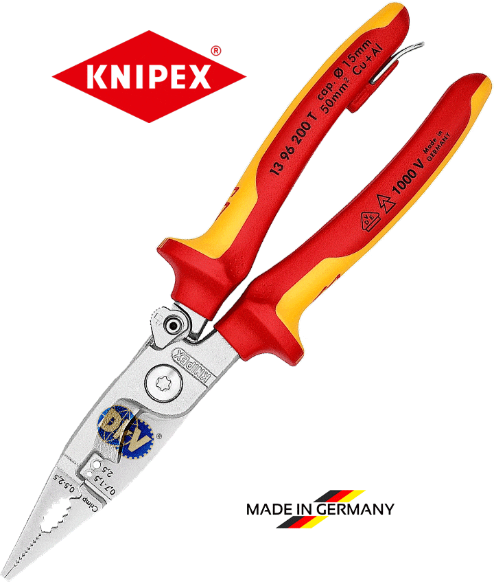 kim tuot day cach dien knipex 13 96 200 T, knipex vde wire stripping pliers 13 96 200 T