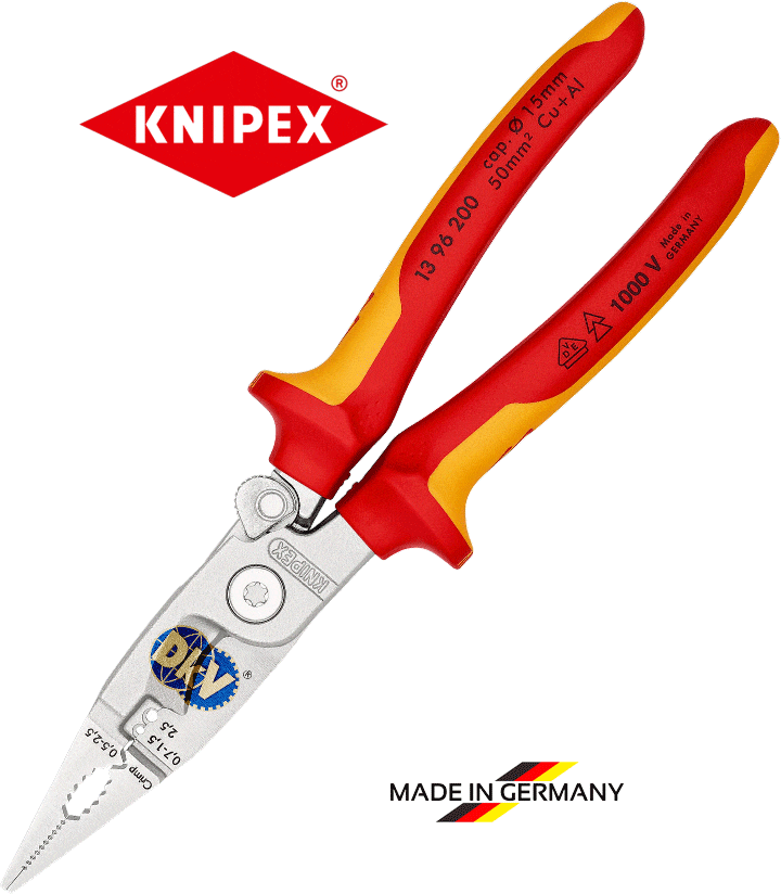 kim tuot day cach dien knipex 13 96 200, knipex vde wire stripping pliers 13 96 200