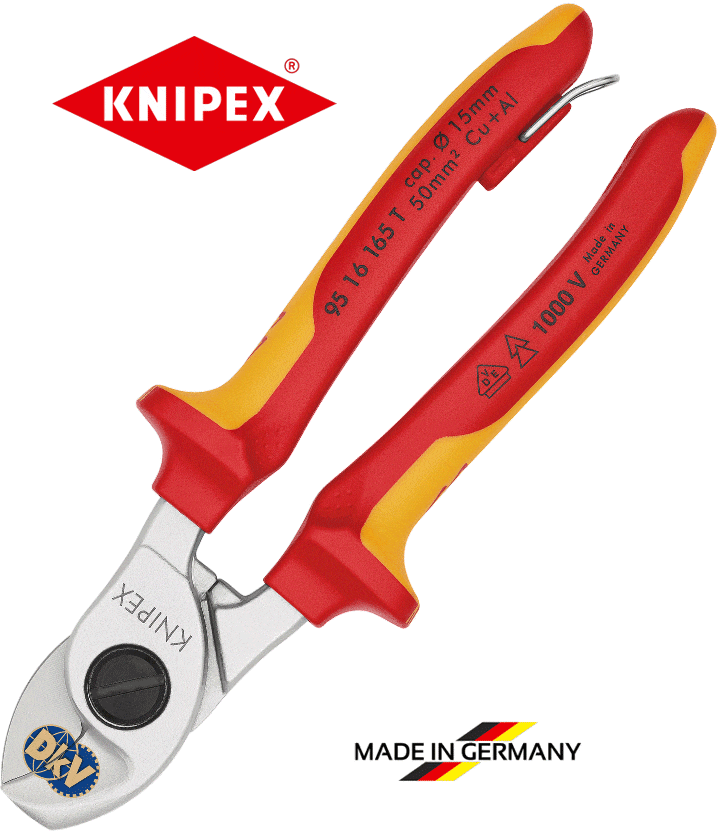 kim cat cach dien knipex 95 16 165 T, knipex vde cutting pliers 95 16 165 T