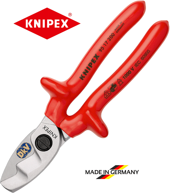kim cat cach dien knipex 95 17 200 , knipex vde cutting pliers 95 17 200