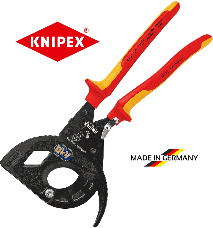 kim cat cach dien knipex 95 36 320, knipex vde cutting pliers 95 36 320