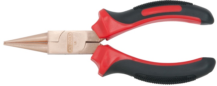 Kìm mũi nhọn chống cháy nổ KS Tools 962.0626, KS Tools non sparking round nosed pliers 962.0626