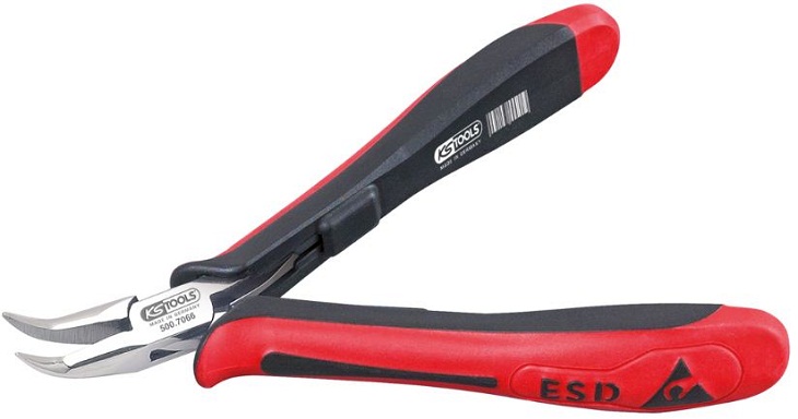 Kìm mũi dài chống tĩnh điện KS Tools 500.7066, KS Tools ESD long nose pliers 500.7066