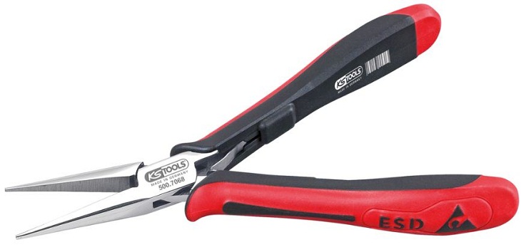 Kìm mũi dài chống tĩnh điện KS Tools 500.7068 , KS Tools ESD long nose pliers 500.7068 