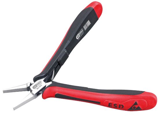 Kìm mũi phẳng chống tĩnh điện KS Tools 500.7075, KS Tools ESD flat nose pliers 500.7075