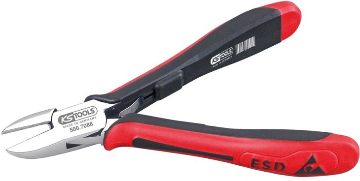 Kìm cắt chống tĩnh điện KS Tools 500.7089 , KS Tools ESD side cutters pliers 500.7089 