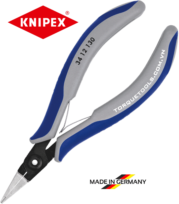 KÌM MŨI NHỌN KNIPEX 34 12 130, KNIPEX ELECTRONICS MOUNTING PLIERS 34 12 130