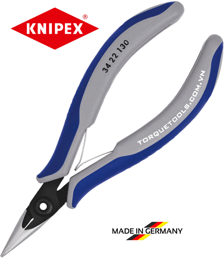 KÌM MŨI NHỌN KNIPEX 34 22 130, KNIPEX ELECTRONICS MOUNTING PLIERS 34 22 130