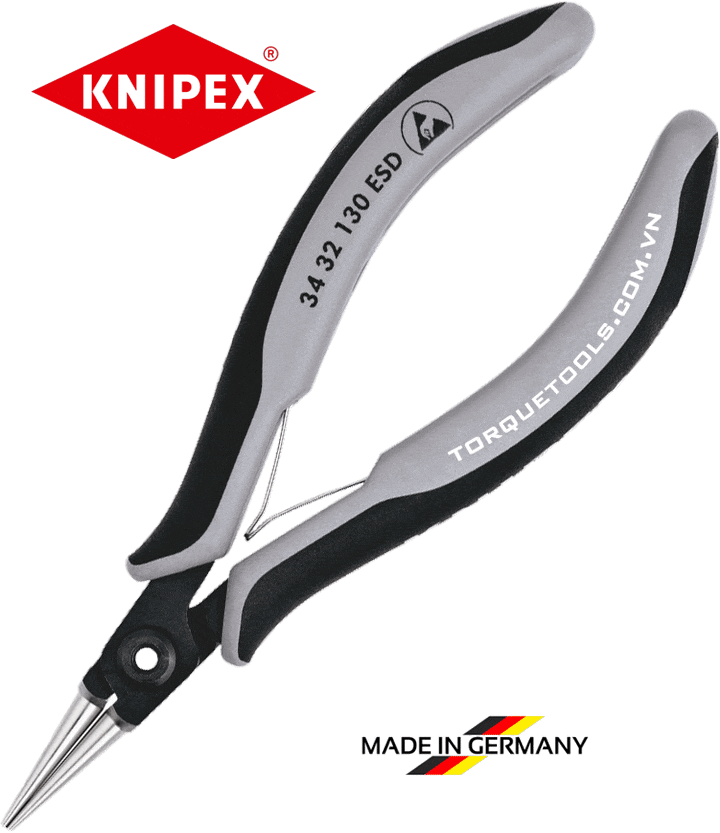 kim mo nhon chong tinh dien knipex 34 32 130 esd, knipex precision electronics gripping pliers 34 32 130 esd