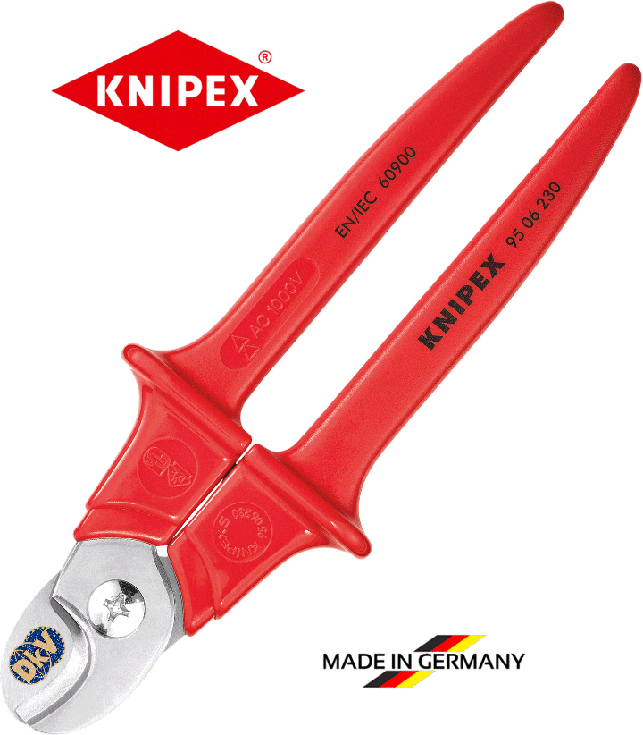 kim cat cach dien knipex 95 06 230, knipex vde cutting pliers 95 06 230