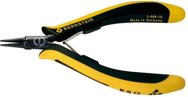 Kìm mũi phẳng chống tĩnh điện Bernstein 3-688-15, Bernstein ESD Flat Nose Pliers 3-688-15