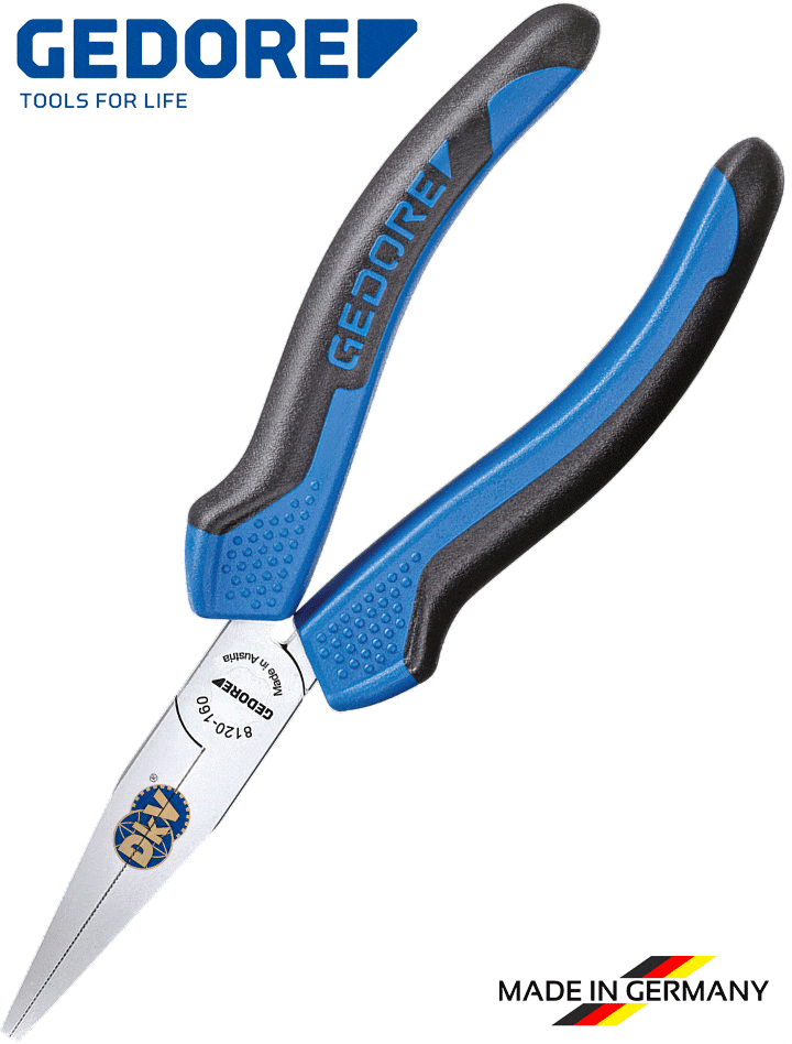Kìm mũi phẳng Gedore 8120-160 JC, Gedore flat nose pliers 8120-160 JC