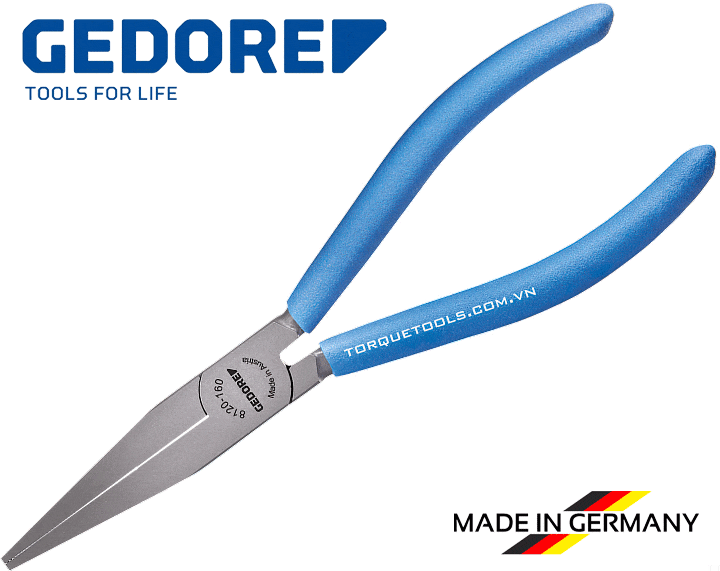 Kìm mũi phẳng Gedore 8120-160 TL, Gedore flat nose pliers 8120-160 TL