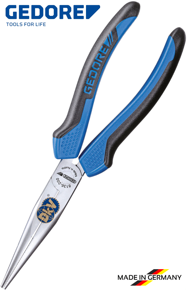 Kìm mũi phẳng Gedore 8136-200 JC, Gedore flat nose pliers 8136-200 JC