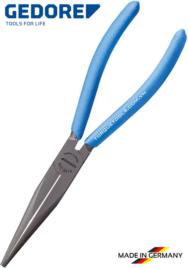 Kìm mũi phẳng Gedore 8136-200 TL, Gedore flat nose pliers 8136-200 TL