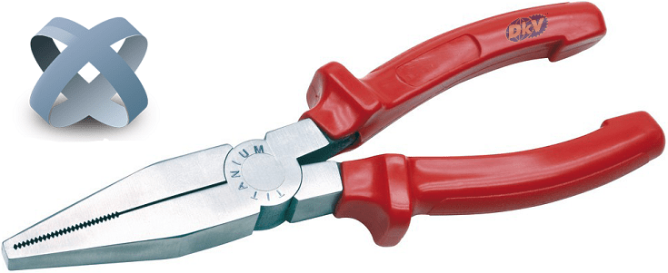 kim mo nhon da nang Titanium X-Spark 5204-1002, X-Spark Titanium Combination round nose pliers 5204-1002