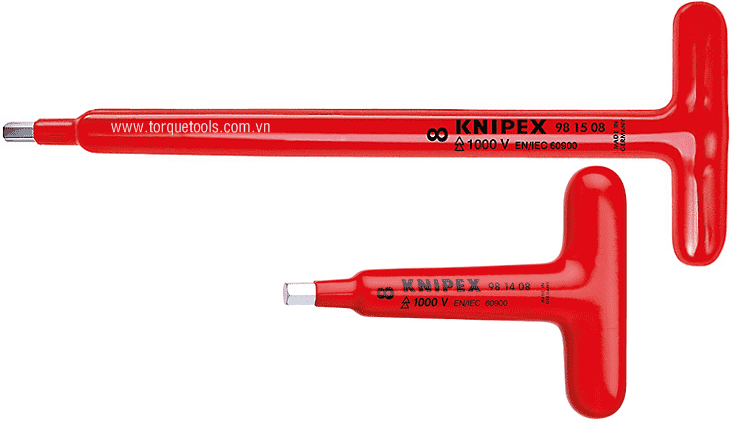 luc giac chu T cach dien Knipex 98 14 06, Knipex insulated T-hand wrench 98 14 06