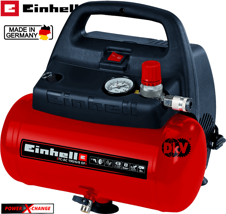may nen khi einhell TC-AC 190/6/8 OF, einhell air compressor power TC-AC 190/6/8 OF