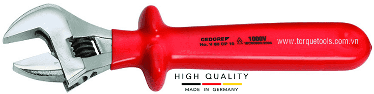 mo let cach dien gedore v 60 cp 10 , gedore insulated adjustable spanner v 60 cp 10