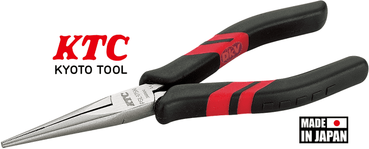 Kìm mũi nhọn KTC PSL-175N, KTC flat nose pliers PSL-175N