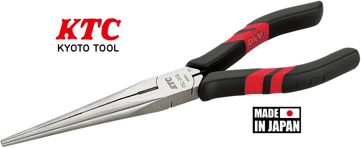Kìm mũi nhọn KTC PSL-200L, KTC flat nose pliers PSL-200L