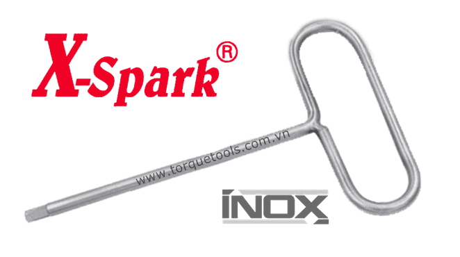 tay cong chu T inox X-Spark 8120B-1004, X-Spark inox hexagon allen key with T-Handle 8120B-1004