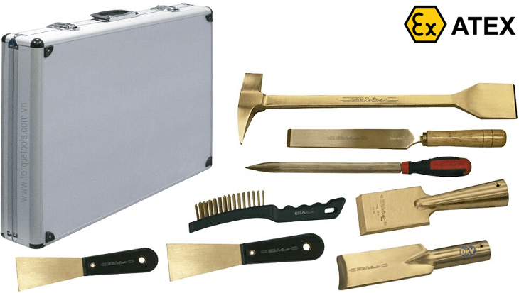 Bộ dụng cụ chống cháy nổ Egamaster 74387, Egamaster non sparking tools kit 74387