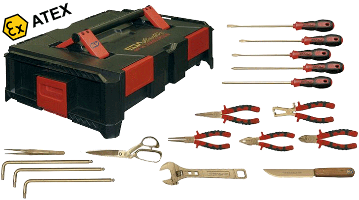 Bộ dụng cụ chống cháy nổ Egamaster 74389, Egamaster non sparking tools kit 74389