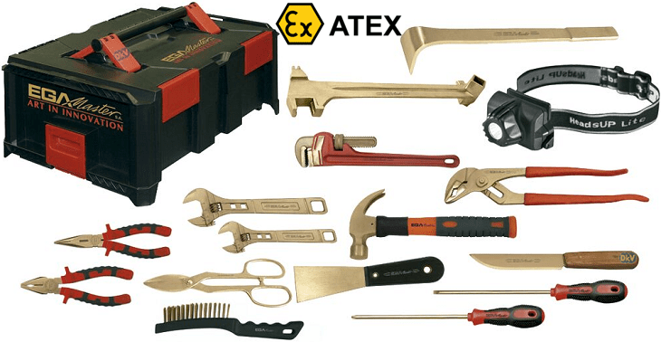 Bộ dụng cụ chống cháy nổ Egamaster 74897, Egamaster non sparking tools kit 74897
