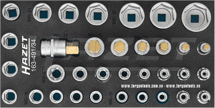 Khay dụng cụ Hazet 163-491/34, Hazet plastic foam inserts 163-491/34