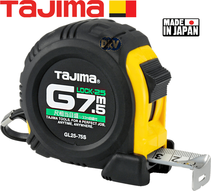 Thước cuộn dây Tajima GL25-75SBL , Tajima tape measure GL25-75SBL
