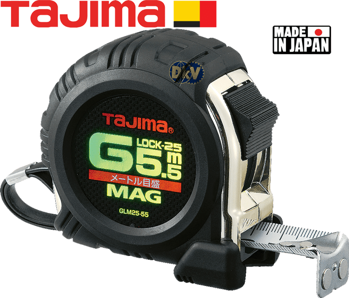 Thước cuộn dây Tajima GLM25-55BL, Tajima tape measure GLM25-55BL