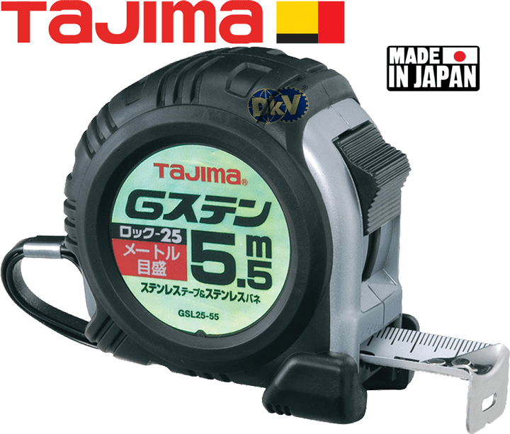 Thước cuộn dây Tajima GSL2575SBL, Tajima tape measure GSL2575SBL