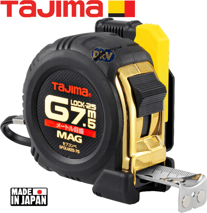 Thước cuộn dây Tajima SFGLM25-75BL , Tajima tape measure SFGLM25-75BL