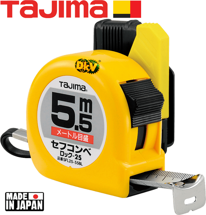 Thước cuộn dây Tajima SFL25-55BL, Tajima tape measure SFL25-55BL