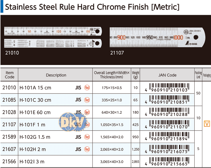 Thước thẳng Shinwa 21085, Shinwa rule 21085