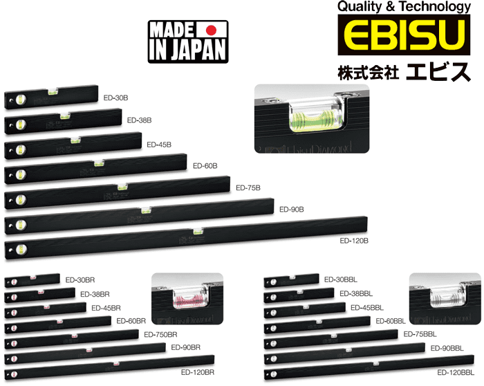 Thước thủy Ebisu ED-30BR, Ebisu basic level ED-30BR