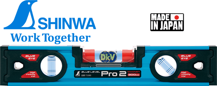 Thước thủy Shinwa 73381, Shinwa blue level pro with magnet measure 73381