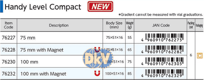 Thước thủy Shinwa 76227, Shinwa handy level compact measure 76227