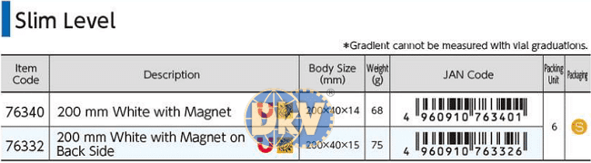Thước thủy Shinwa 76332, Shinwa slim level measure 76332