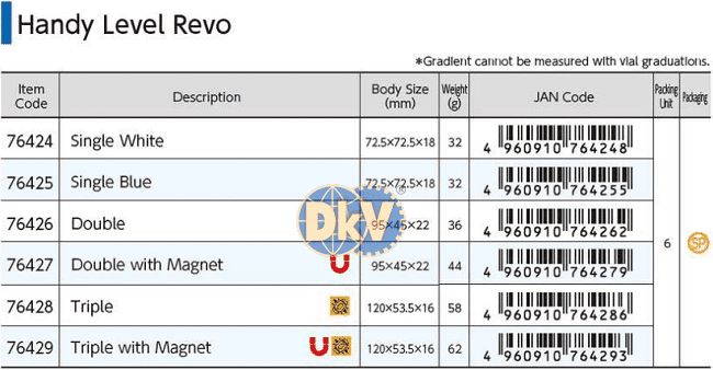 Thước thủy đo góc nghiêng Shinwa 76424, Shinwa handy level pro measure 76424