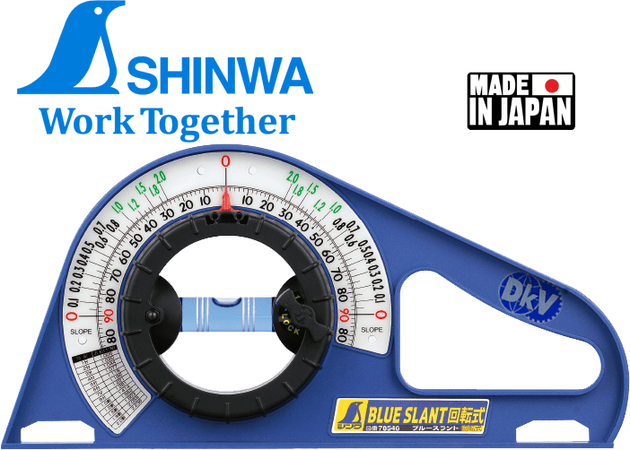 Thước thủy đo góc nghiêng Shinwa 78546, Shinwa blue slant measure 78546