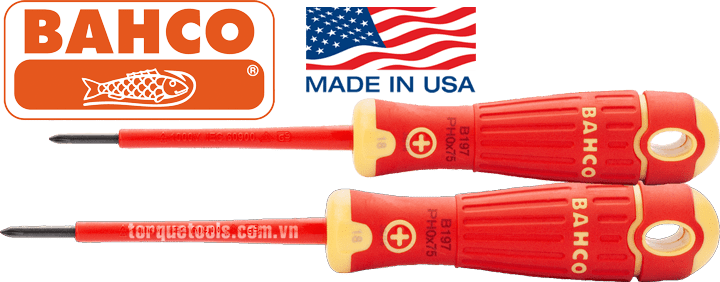 to vit cach dien 4 canh bahco SB197.000.075 , bahco vde scewdriver SB197.000.075 
