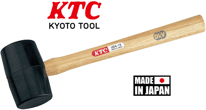 Búa cao su đầu tròn KTC UD4-10, KTC round rubber hammer UD4-10
